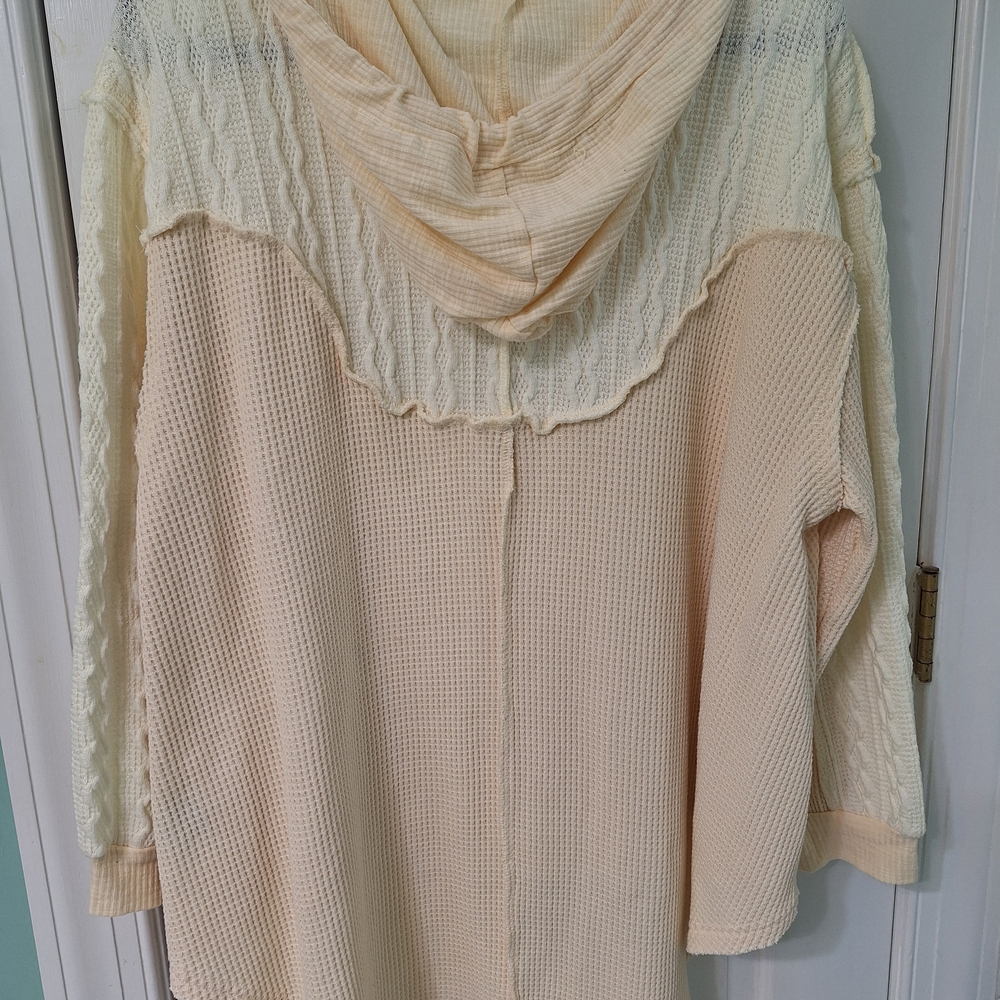 POL Cream Textured Hoodie NWOT - Picture 4 of 7